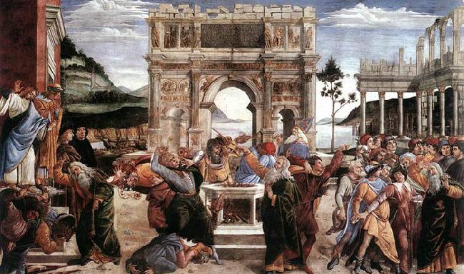 BOTTICELLI, Sandro The Punishment of Korah